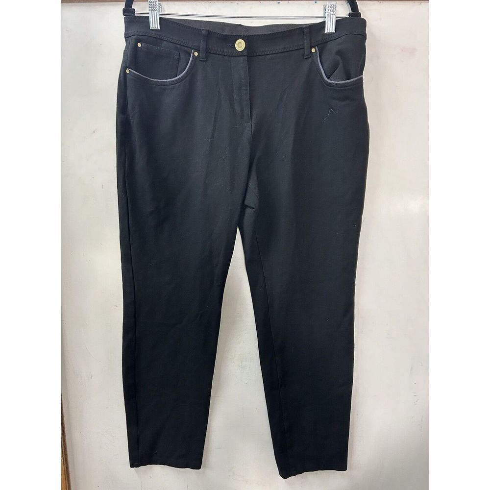 Chico's So Slimming Girlfriend Ankle Jeans Black Size 2 Denim Classic‎